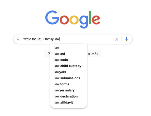 Google Search Family Law