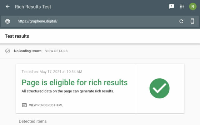 Google Rich Results Test